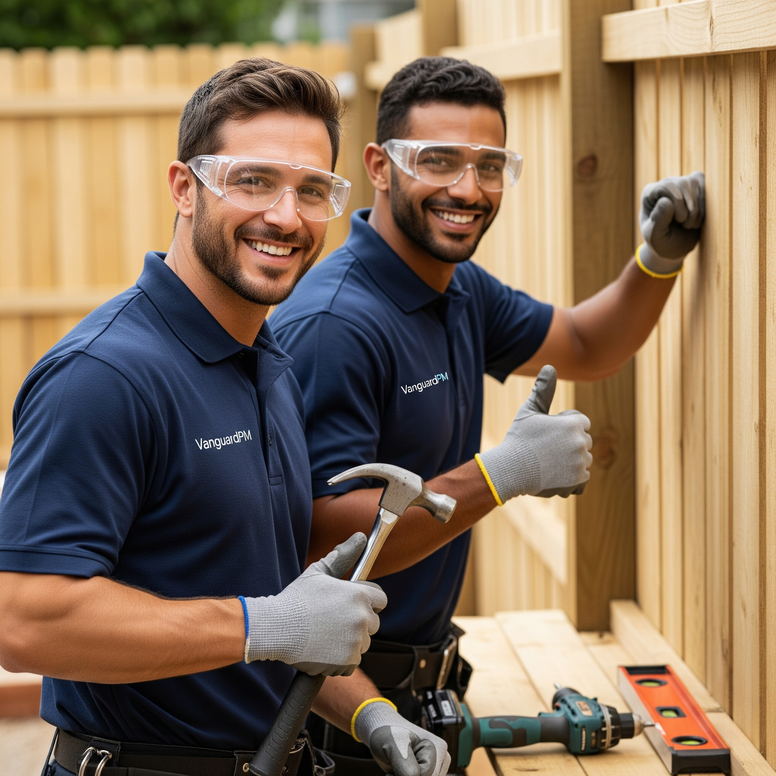 Professional handyman performing a home repair